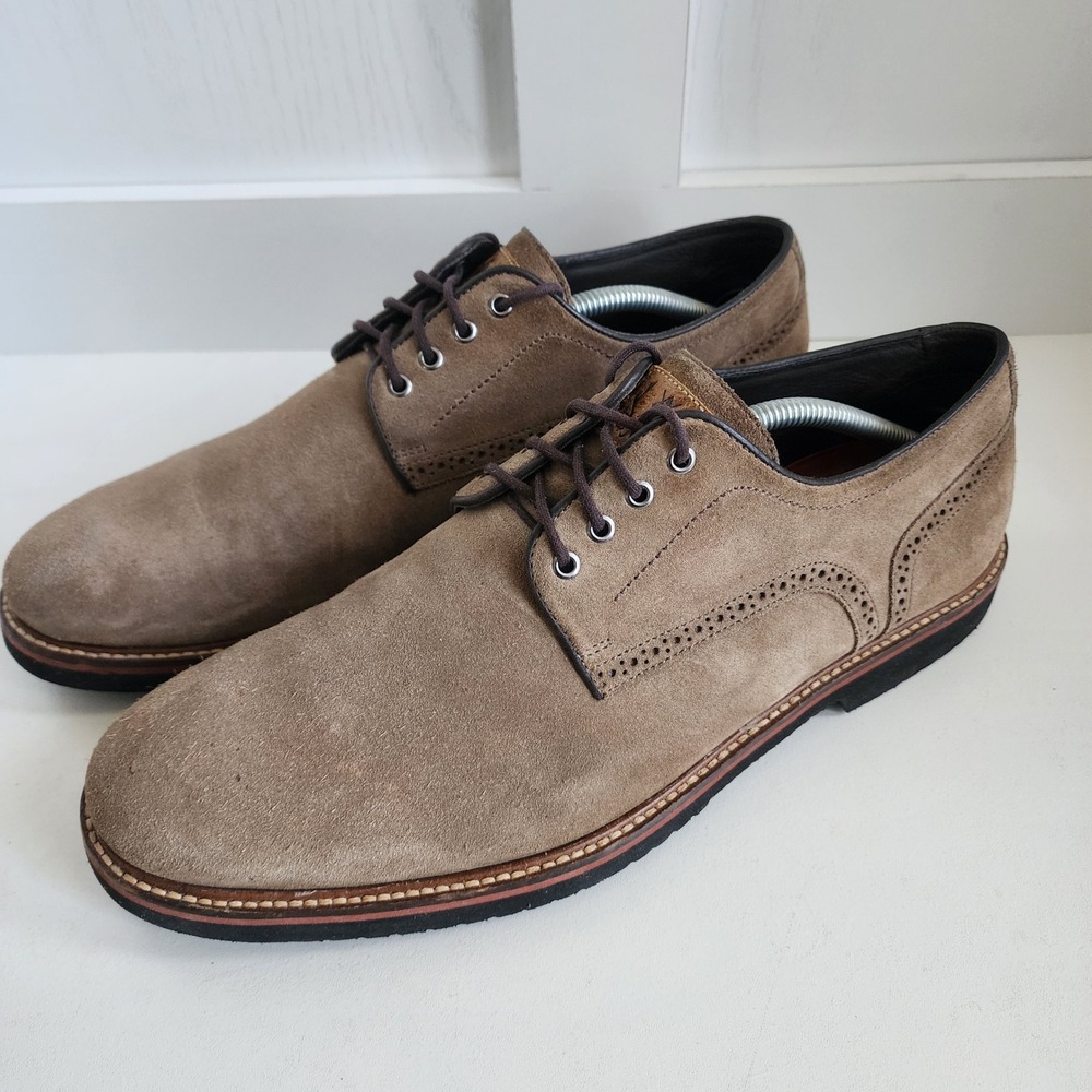 Martin Dingman Mens 11.5 Countryaire Suede Leather Derby Shoe Brogue Vibram READ